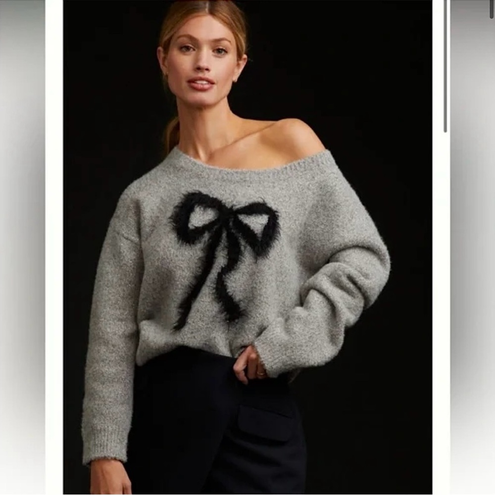 Maeve by Anthropologie bow sweater , large